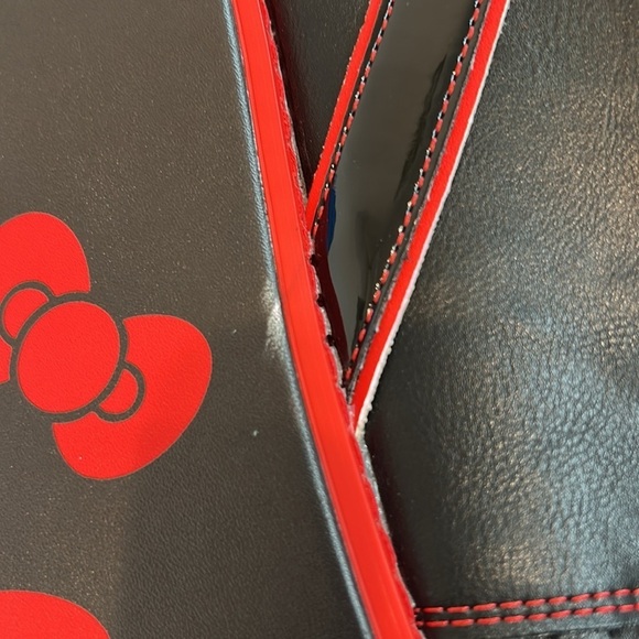 Y. R. U. QOZMO HELLO KITTY BOW BLACK/RED Hello Kitty Platform Sneaker Shoe 8 - Picture 3 of 9